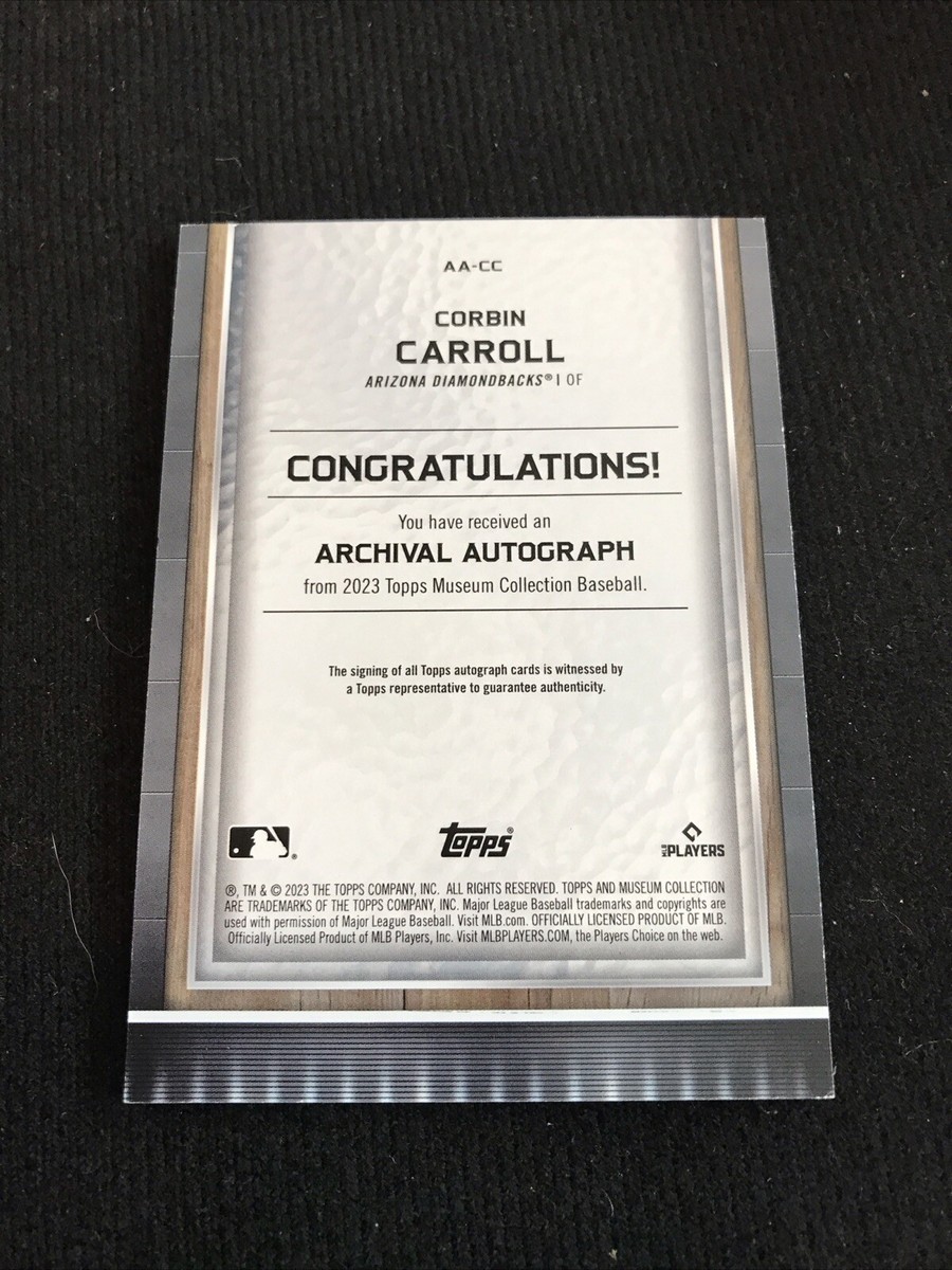 2023 Topps Museum Collection Corbin Carroll Rookie Auto RC #076