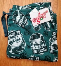 A CHRISTMAS STORY Ralphie Oh Fudge Green Pajama Pants Bottoms Men's Small S NWT