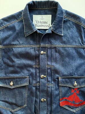 Vivienne Westwood Marlene Indigo Denim Jacket with Embroidered