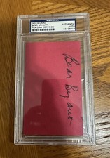 BEAR BRYANT Signed Cut Index Card  PSA/DNA Slab COA Legend ALABAMA Crimson Tide