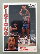 1992-93 Topps Archives 1984 Tony Campbell Rookie #47 Detroit Pistons NBA Lesen!