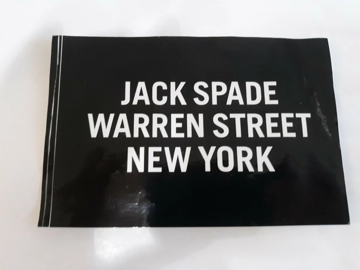 VINTAGE JACK SPADE WARREN STREET NEW YORK STICKER