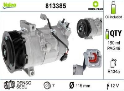 Original Valeo compressor air conditioning 813385 for Renault