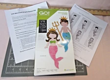 AccuQuilt GO! Fabric Cutting Die No.55619 SEA-Mermaid King & Queen~Easy Quilting