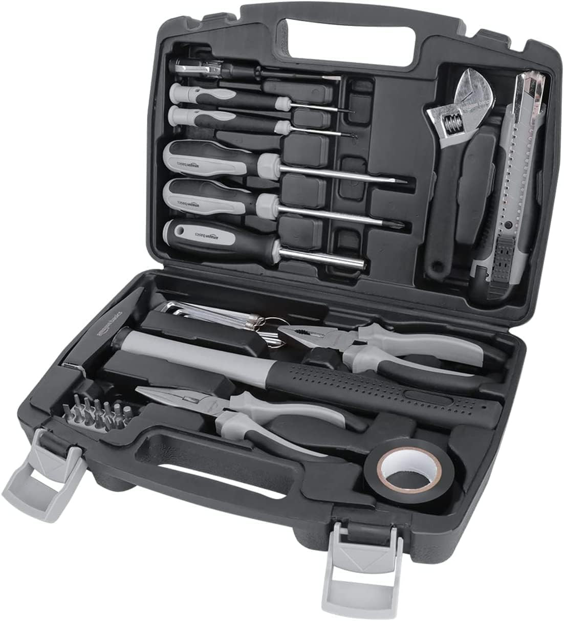 Kit 32 Utensili Manuali Casa Nero/Grigio | Soluzione Pronta all'Uso
