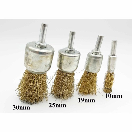 10,19,25,30mm Long Wire Brushes Drill Rust Paint Remove Rotary Steel