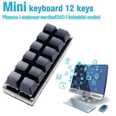 12Key Gaming Keyboard Programming Macro keypad Mechanical G6I7 T4O5 DIY I0H2