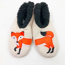 Snoozies Women's Feeling Foxy Slippers Medium 7/8 Light Beige
