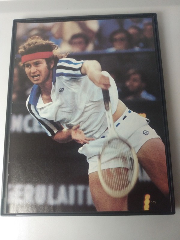 John McEnroe Vintage Magazine Page Cutout Framed New Frame Tennis Headband HOF