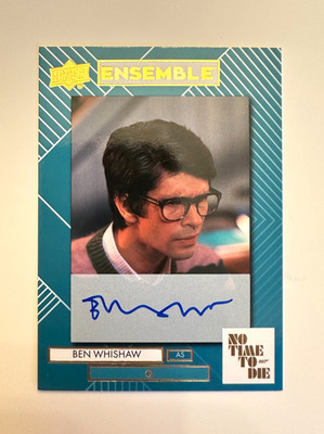 James Bond AUTOGRAMM Ben Whishaw als Q RAR Ensemble Parallel E-6 No Time to Die 