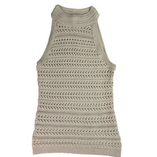 Banana Republic Sweater Womens S Cream Sleeveless Knit