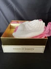 Vintage Avon Touch Of Beauty Open Hands White Milk Glass Soap Trinket Candy Dish