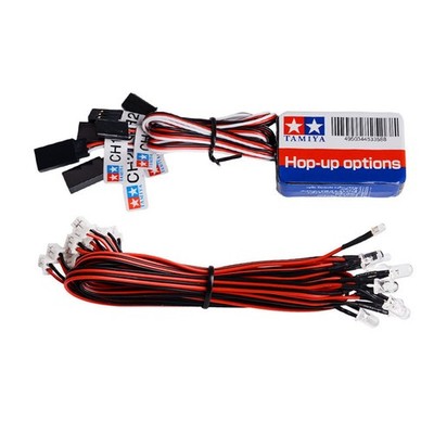 12 LED Lights Steering Brake Light System Kit For   1/8 1/10 RC Truck *wq