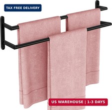 Double Towel Bar, 24Inch Towel Rack for Bathroom, Stainless Steel Double Bath To