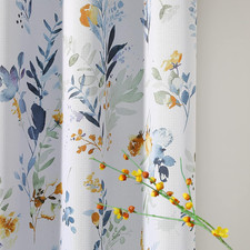 MYSKY HOME Floral Curtains 84 Inches Long Living Room Curtains Room Darkening Cu