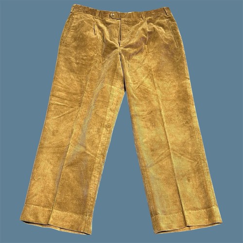 Pal Zileri, VTG 90s Pal Zileri Pleated Corduroy Pants Mens 36 (36x27) Brown Italy Wide Leg