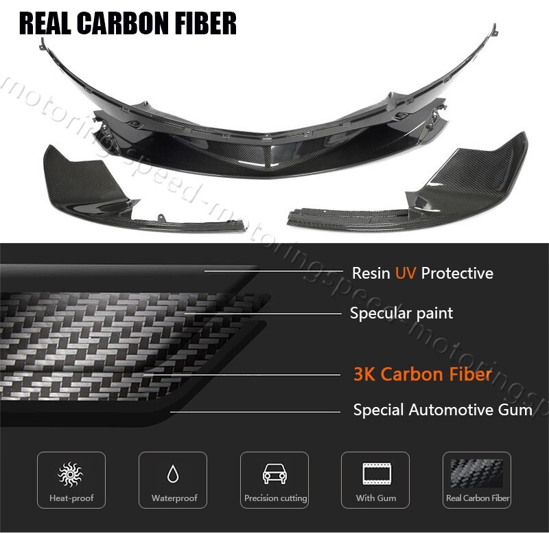 Carbon Fiber Front Bumper Lip Splitter Body Kit For McLaren 540C 570S 570GT