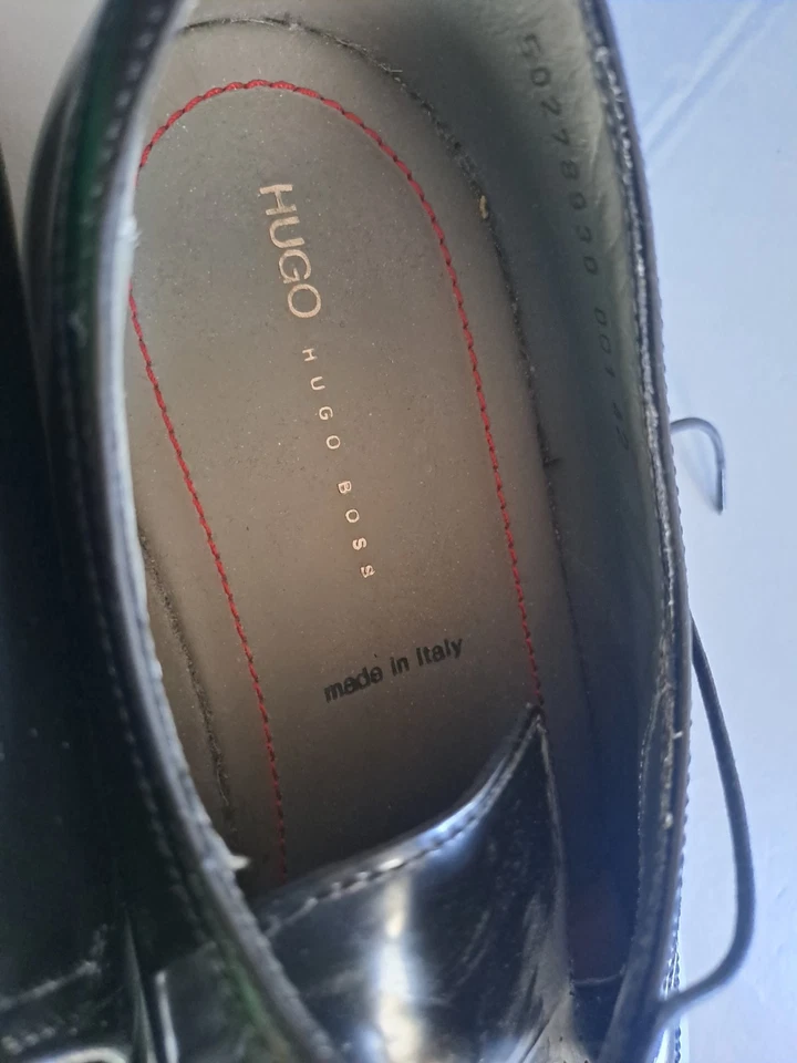 Hugo Boss Black Leather Size 8 Mens Shoes - Image 2 of 4