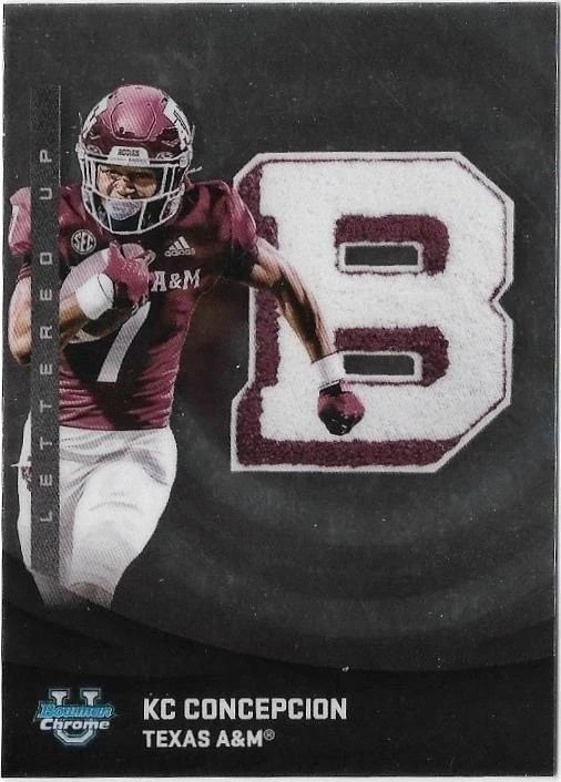 KC CONCEPCION 2025 BOWMAN CHROME UNIVERSITY RC #LU-9 BROWNS #1 PICK TEXAS A&M 🔥