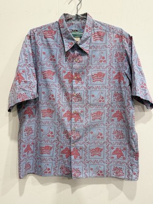 VTG Reyn Spooner Hawaiian Aloha Shirt Men s Lahaina Sailor Quail Bird Size XL