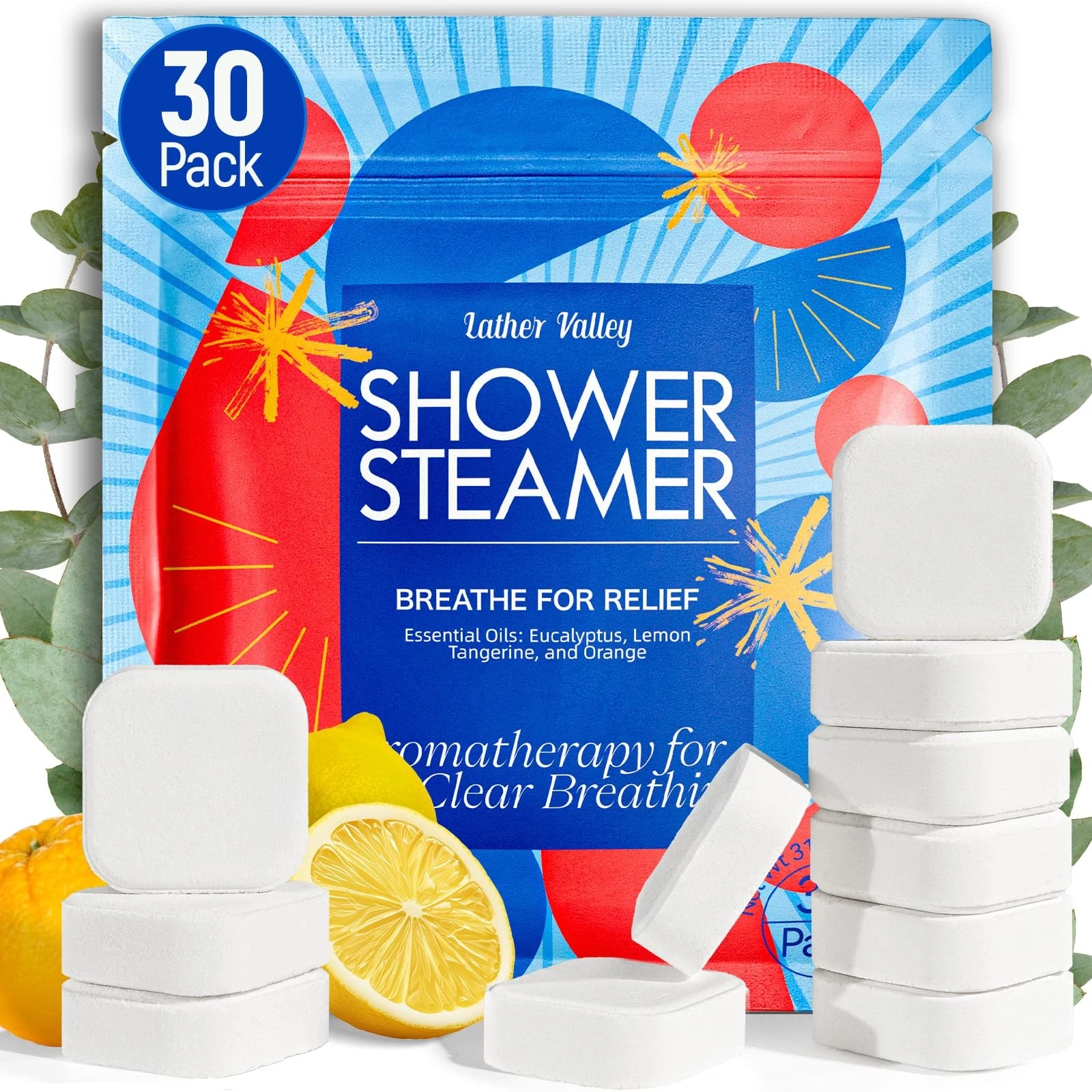 Shower Steamers Aromatherapy & Sport - 30 Pack, 100% Pure Essential Oils, Ref...