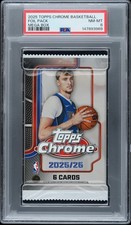 2025 Topps Chrome Basketball Sealed Foil Pack Mega Box PSA 8 NM-MT Cooper Flagg