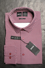 Hugo Boss Mens Hank Kent Travel Slim Fit Performance Stretch Dress Shirt 42 16.5