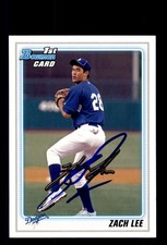 Signed Baseball Card Auto Zach Lee 2010 Bowman Draft #BDPP87 Dodgers