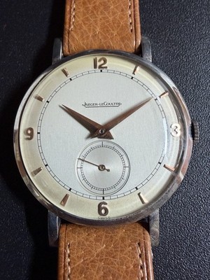 Jaeger LeCoultre Oversize 35,5mm Calatrava Style Stahl Vintage Uhr '40 Jumbo