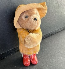 Vintage 1987 Eden Toys Mini Plush PADDINGTON BEAR 3.5 Yellow Hat Red Boots