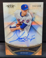 2017 Topps Tier One Prime Performers Autographs /300 Steven Matz #PPA-SMT