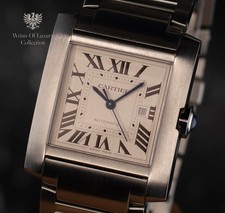 2024 Cartier Tank Francaise Large WSTA0067 Silver Roman Dial Steel Box Papers 3