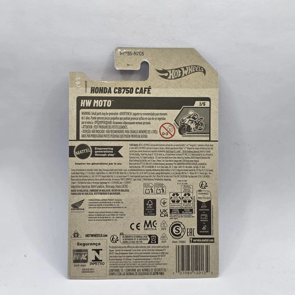 Hot Wheels - HW MOTO - Honda CB750 Café (Burgundy) - Image 2 of 2