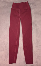 Fabletics Size M High Waisted SCULPTKNIT Legging Wine Red Moisture Wicking