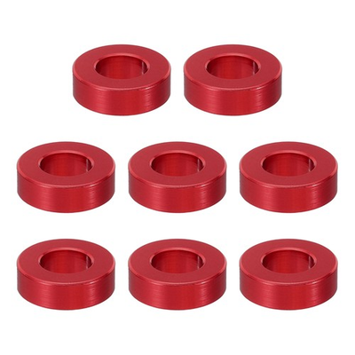 #ad #ad 8Pack M8 Aluminum Metal Spacers Aluminum 8.2mm ID x 16mm OD x 5mm L Red $16.98