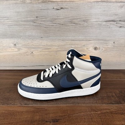 Nike Court Vision Mid Next Nature Mens Size 10 Light Iron Ore Navy