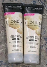 2 Pack John Frieda Blonde+ Repair System Bond Building  Conditioner Set-8.3oz.