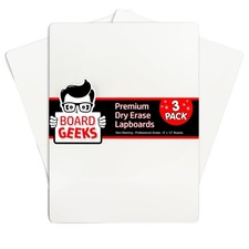Board Geeks Mini Dry Erase Board for Kids, 3-Pack - 9x12-Inch Small White Boa...
