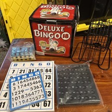 Deluxe Bingo Cage Game Set - 8 Inch Metal Cage with Plastic 75 Bingo Jumbo