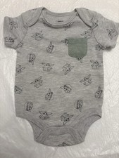 Star Wars Baby Yoda 0-3 Months One Piece Short Sleeve