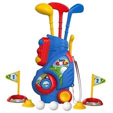 Toddler Golf Set, Upgraded Kids Golf Cart with Unique Shoulder Strap Blue