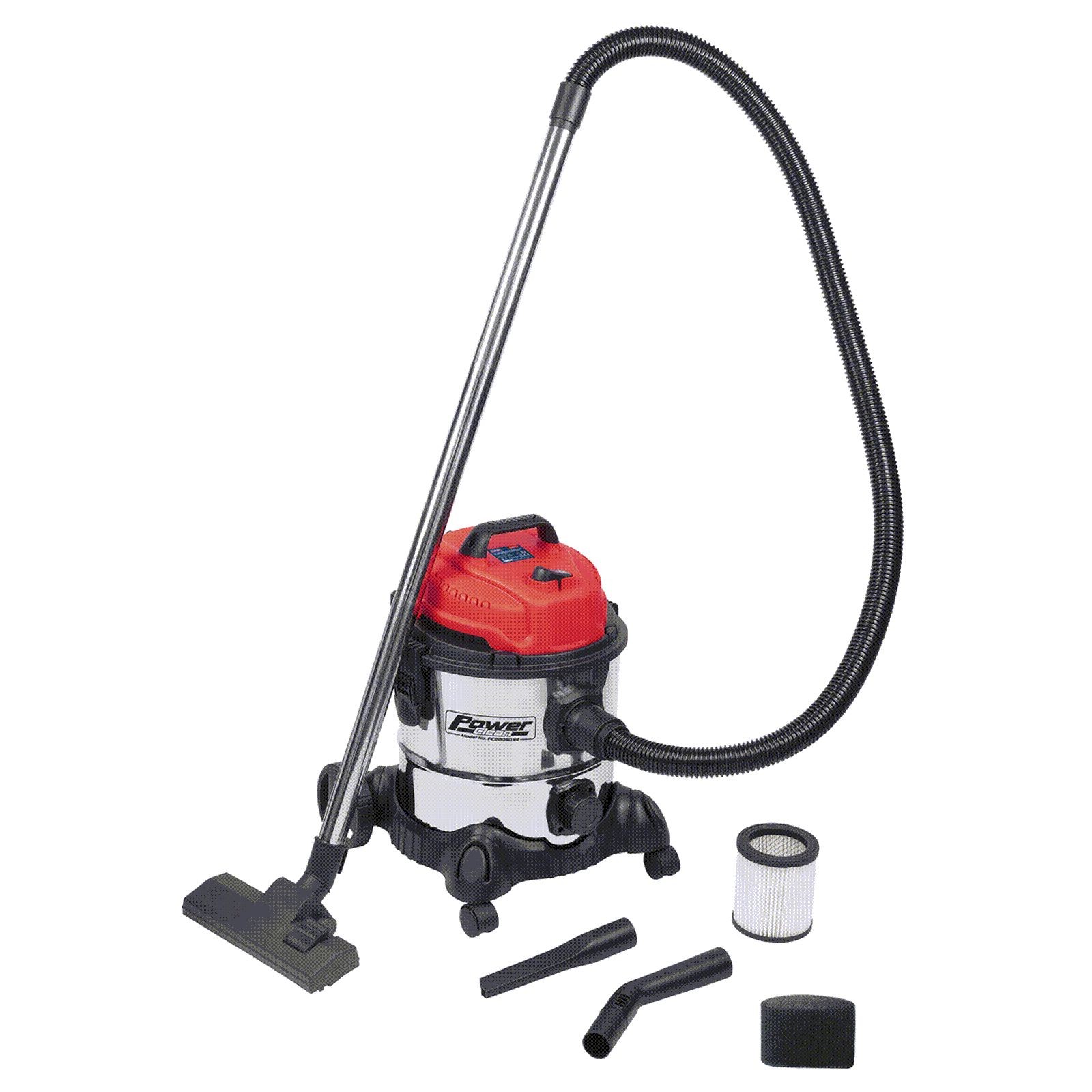 Sealey Vacuum Cleaner Industrial Wet & Dry 20ltr 1250W/230V Stainless Bin Vacuum