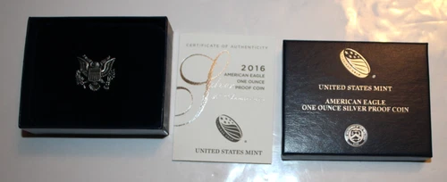 2016-W Proof U.S. Mint American Eagle One Ounce Silver Coin in OGP