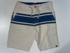 New Quiksilver Boys Youth Walk Shorts Boardshort 12/26 VTG Cant Walk Ivory