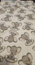 Receiving Blanket Elephants Flannel 26x29 With Two Burp Pads