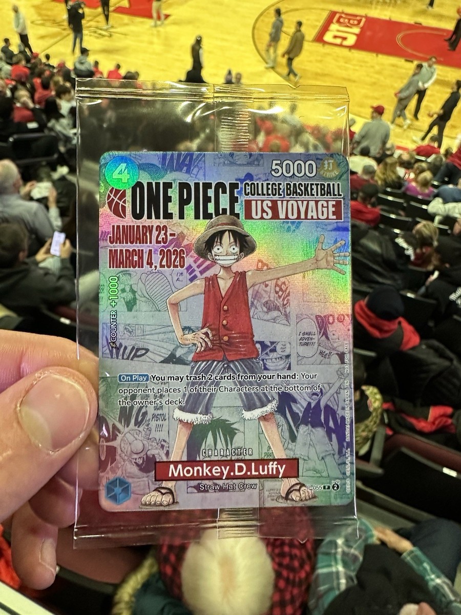 🔥🏀One Piece Monkey.D.Luffy US College Basketball Promo Card