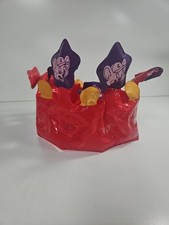 Chuck E Cheese Birthday Star Purple Party Kid Crown Holds Coins