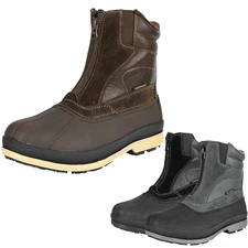 Men's Waterproof Insulates Outdoor Snow Boots Warm Lining Zip Up Boots