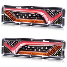 2pcs Turn Signal Brake Reverse Taillight LED Truck Tail Lights V Pattern