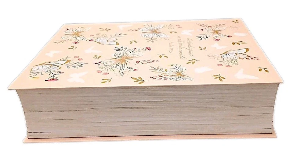Large Pooch & Sweetheart STORAGE Box 13.5" Secret Book BUTTERFLY Bible Verse New - Image 2 of 4